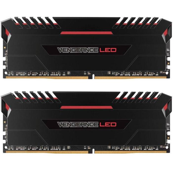������ ���`�� ��� ����`����� DDR4 16GB (2x8GB) 3000 MHz Vengeance LED Red Corsair (CMU16GX4M2C3000C15R)