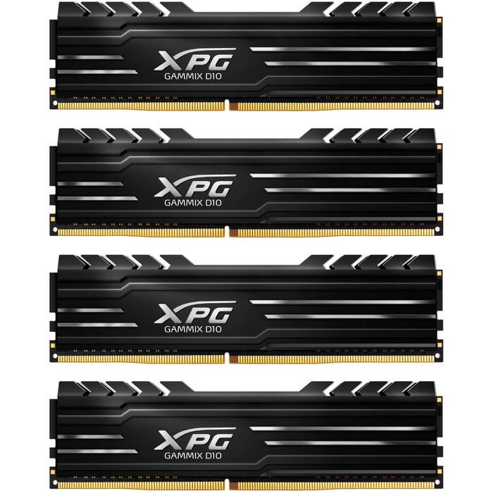 ������ ���`�� ��� ����`����� DDR4 16GB (4x4GB) 3000 MHz XPG Gammix D10 Black ADATA (AX4U3000W4G16-QBG)