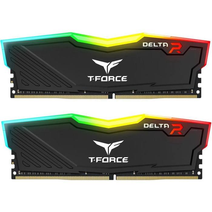 ������ ���`�� ��� ����`����� DDR4 32GB (2x16GB) 3200 MHz T-Force Delta Black RGB Team (TF3D432G3200HC16CDC01)