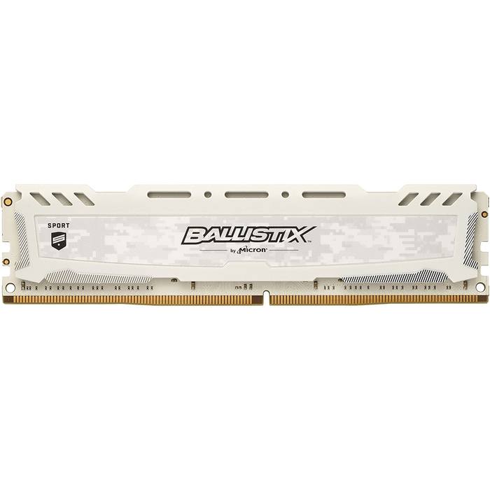 ������ ���`�� ��� ����`����� DDR4 8GB 2400 MHz Ballistix Sport LT White Micron (BLS8G4D240FSCK)