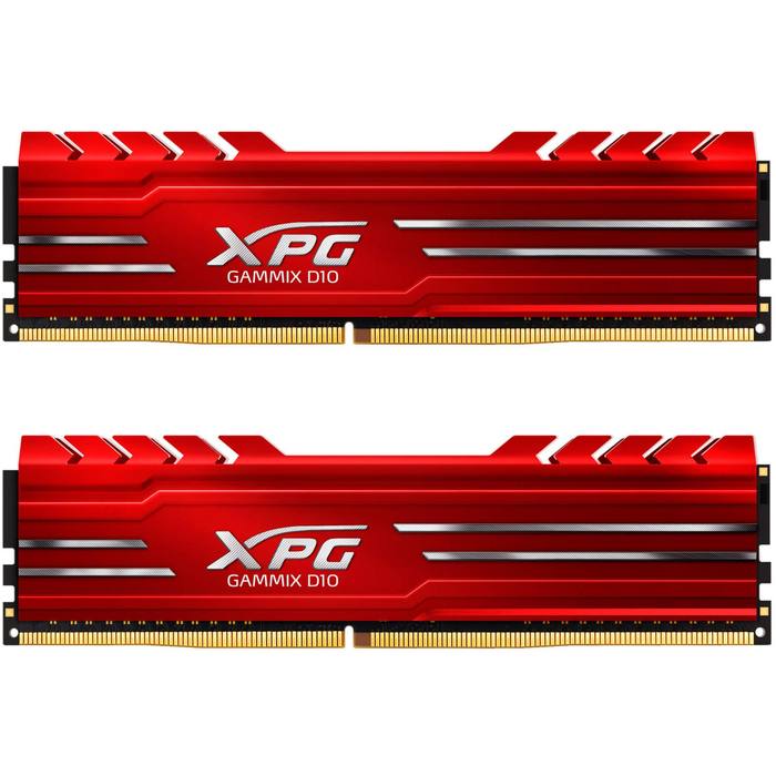 ������ ���`�� ��� ����`����� DDR4 8GB (2x4GB) 2400 MHz XPG Gammix D10 Red ADATA (AX4U2400W4G16-DRG)