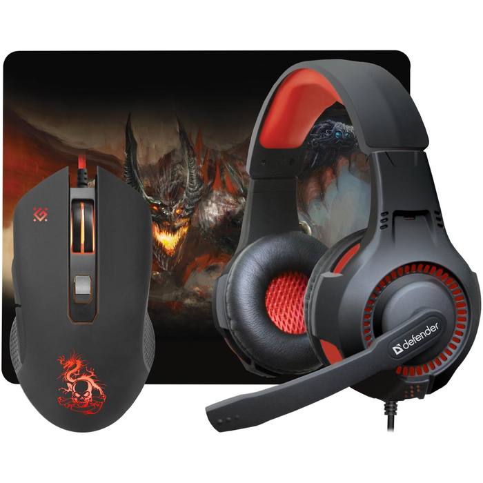 ����� Defender Devourer MHP-006 kit mouse+mouse pad+headset (52006)