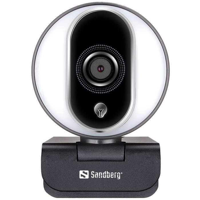 ���-������ Sandberg Streamer Webcam Pro Full HD Autofocus Ring Light Black (134-12)