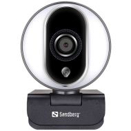 ���-������ Sandberg Streamer Webcam Pro Full HD Autofocus Ring Light Black (134-12)