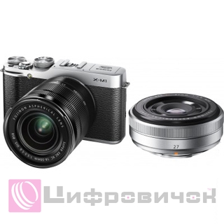 Fujifilm FinePix X-M1 Kit 16-50mm + XF 27mm Silver