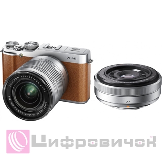 Fujifilm FinePix X-M1 Kit 16-50mm + XF 27mm Brown