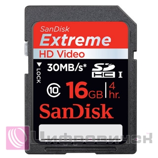 SanDisk Extreme SDHC 16GB Class 10