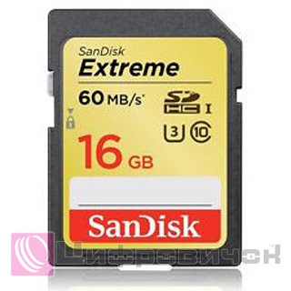 SanDisk Extreme SDHC 16GB Class 10 UHS-I U3