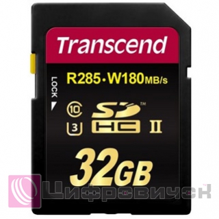 Transcend 32 Gb SDHC Class 10 UHS-II U3 4K