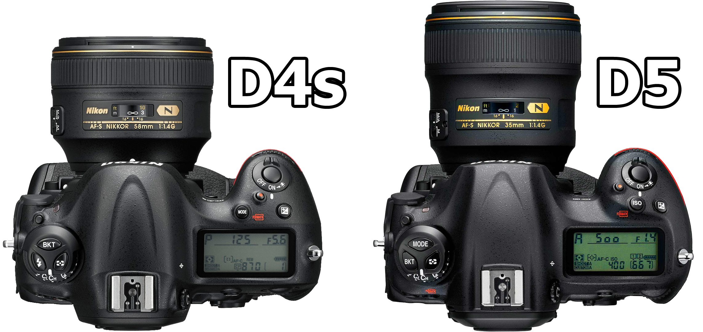 Nikon D5 D4s Top