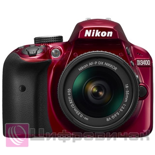 Nikon D3400 Kit (18-55 VR AF-P) Red