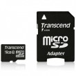Transcend 16 Gb MicroSDHC Class 10 + SD adapter